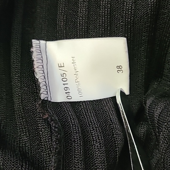 Metallic Black Coordinated Set Faux Fur Collar Made in Germany US 8 Avant Garde - Picture 5 of 5